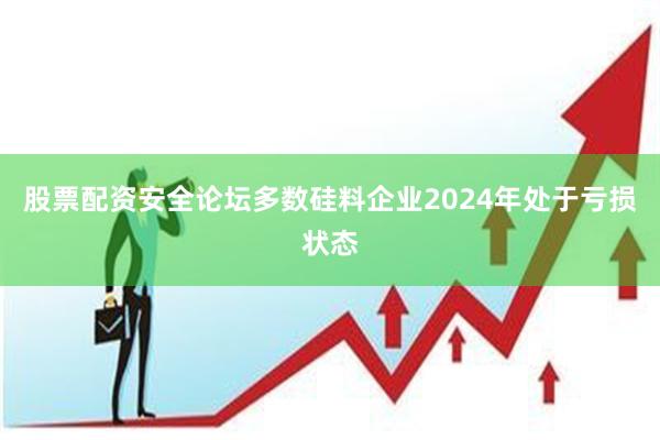 股票配资安全论坛多数硅料企业2024年处于亏损状态